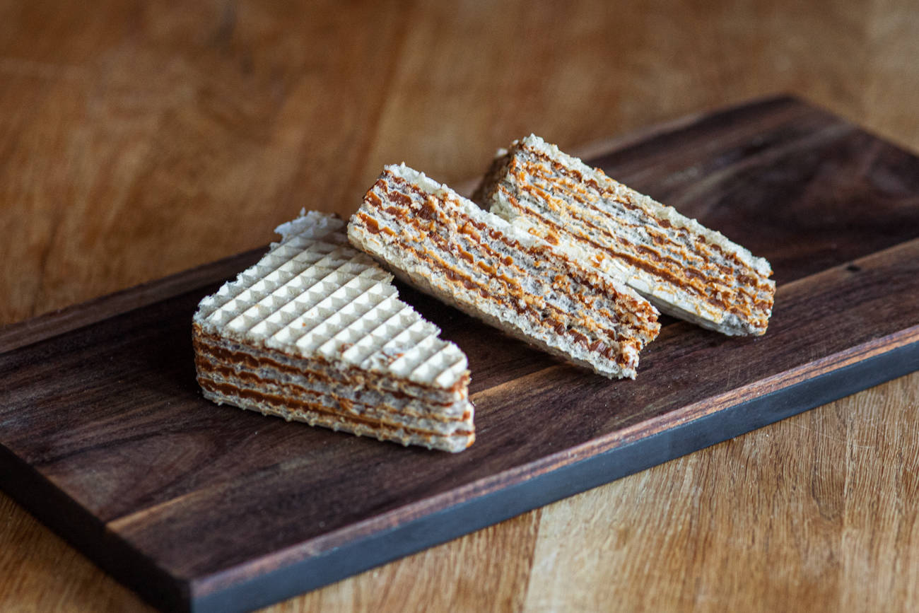 Ciastka wafelki kajmakowe